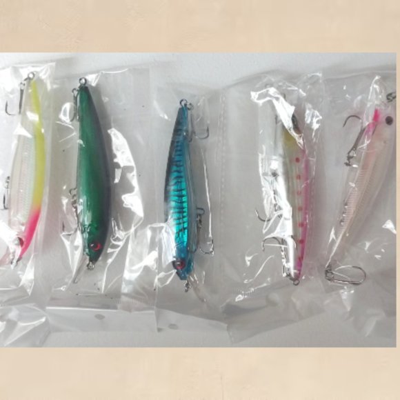 Top Water Crank Bait Surface Lures New Unused 5-PACK - Picture 1 of 3